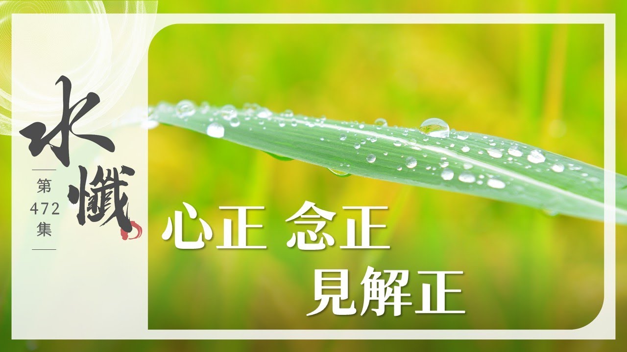 【法譬如水】 心正 念正 見解正 - 第472集｜水懺｜慈悲三昧水懺｜ 20260106