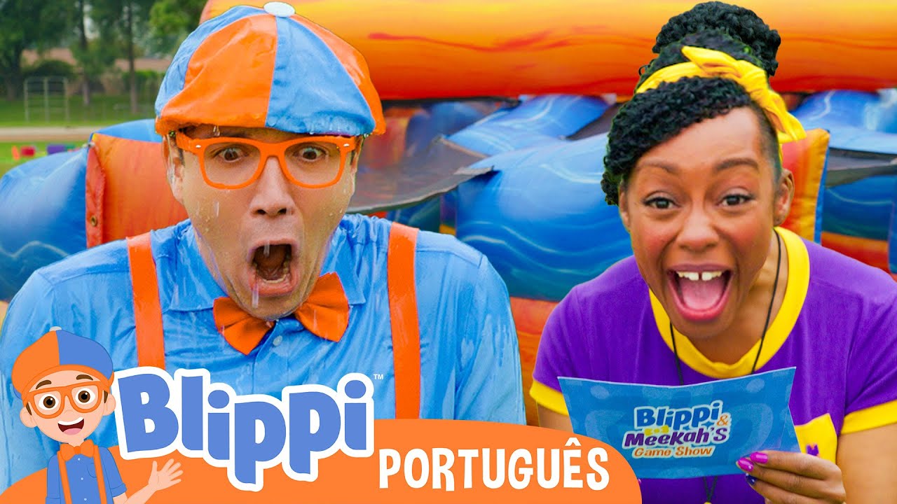 Blippi Game Show: Blippi Fica Encharcado! | Blippi em Português | Vídeos Educativos para Crianças