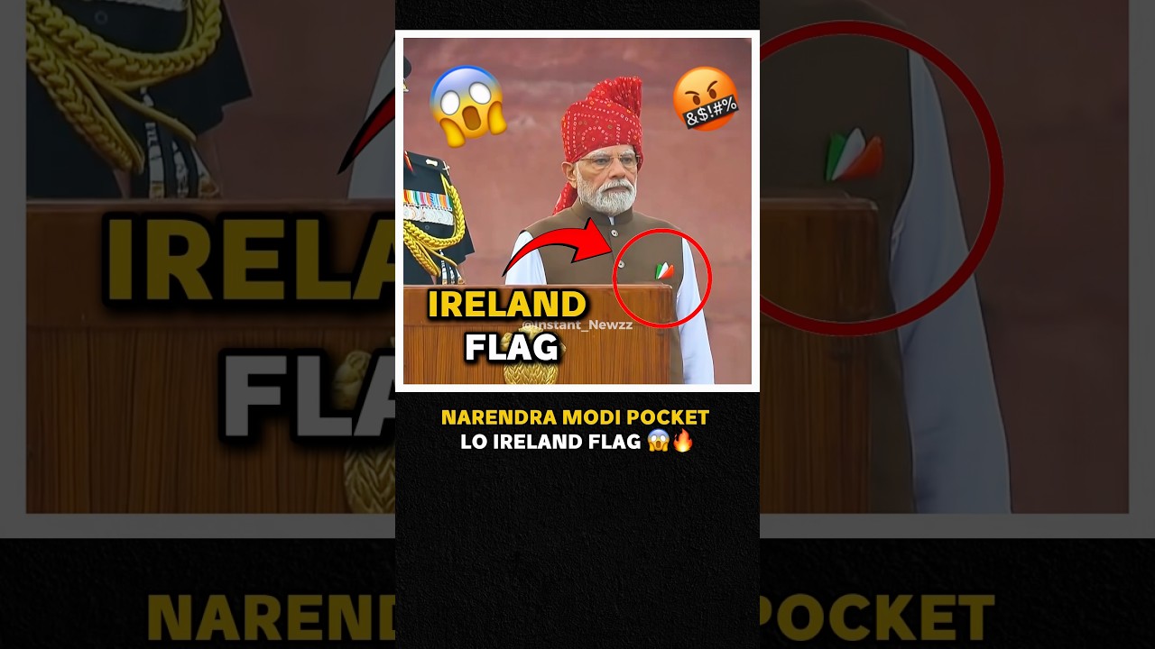 Narendra Modi wearing Ireland flag in his pocket 😱🔥