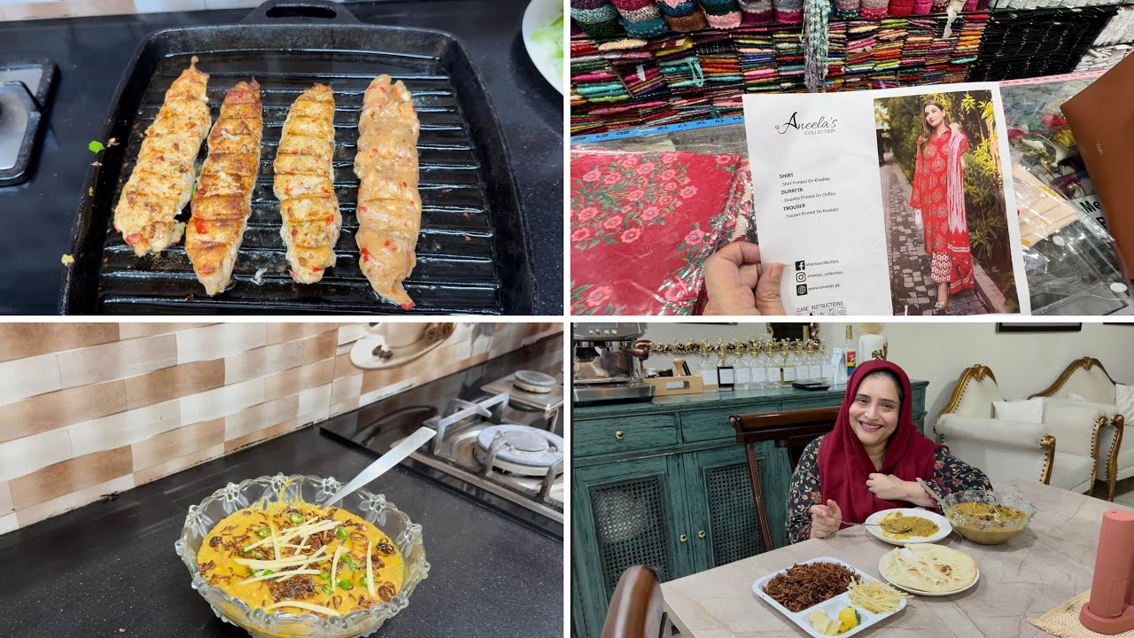 TURKISH ADANA KEBAB WRAP🌯| LACE SHOPPING 🛍️ | BBQ HALEEM RECIPE 😍