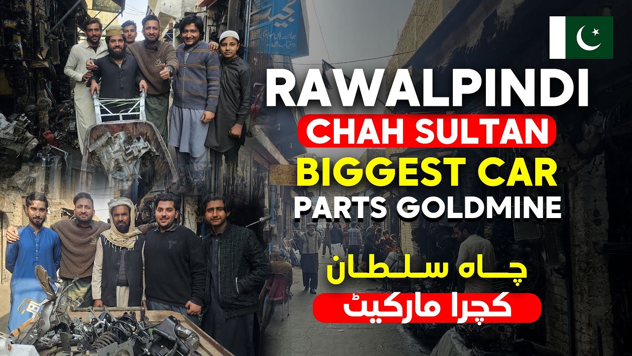 Exploring Chah Sultan, Rawalpindi, Biggest Car Spare Parts, Scrap, Kachra Market I Sultan Da Khu