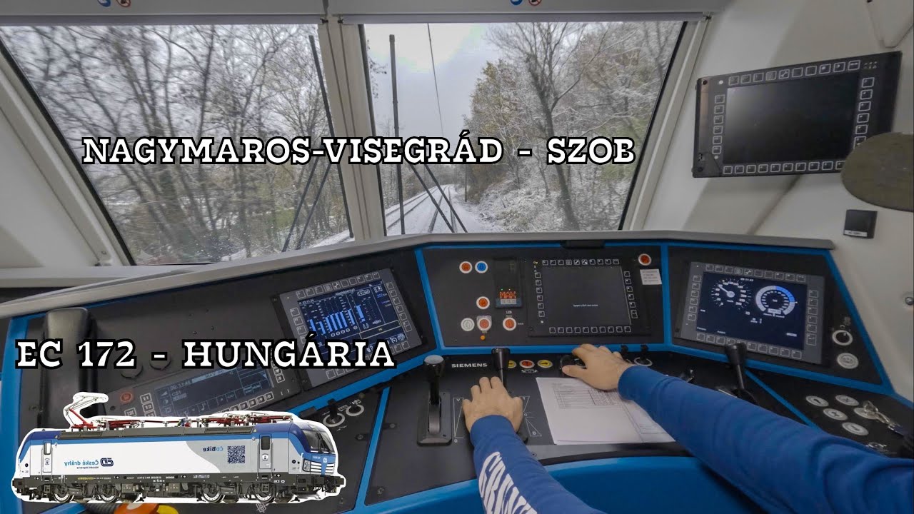 Havas káosz Vectronnal | EC 172 - Hungária | Nagymaros-Visegrád - Szob | Vezetőállás | 193 973