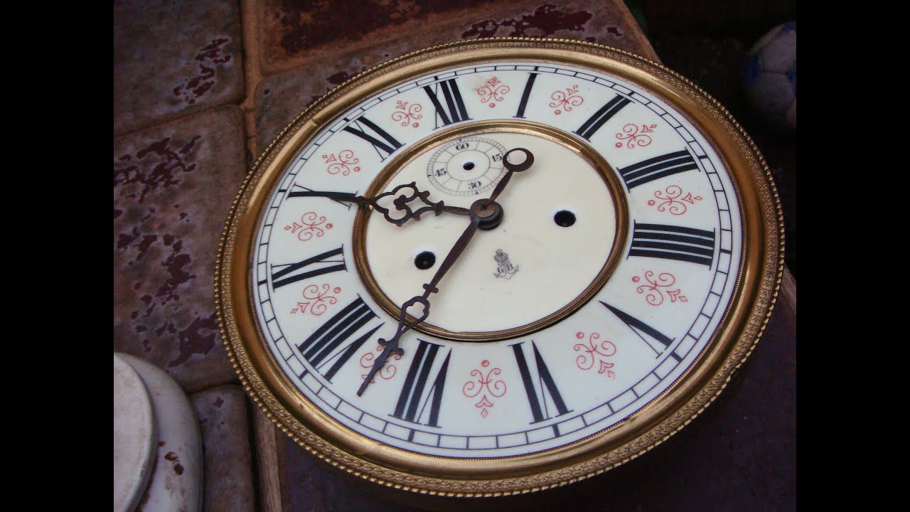 Old Vintage Antique German Vienna Gustav Becker Wall Clock For Spare To Repair
