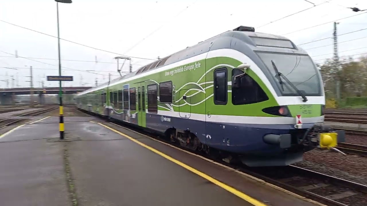 Z&ouml;ld FLIRT (415 061) indul Debrecenből Z&aacute;honyba 6244-es szem&eacute;lyvonatk&eacute;nt