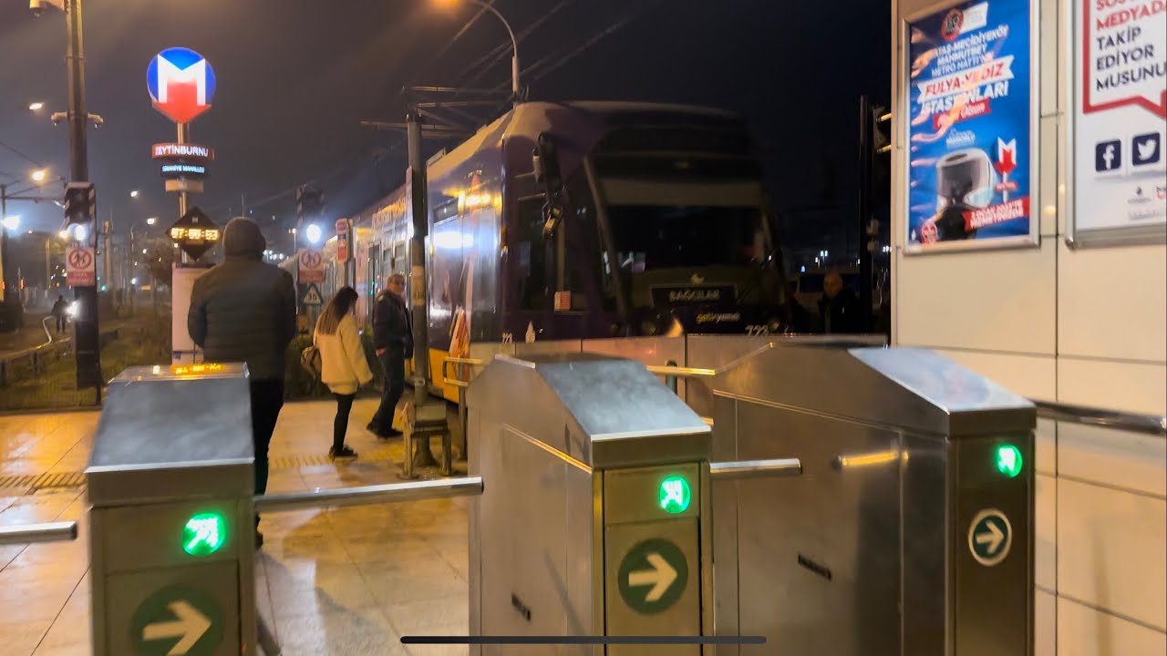 Istanbul Turkey - I got off the Zeytinburnu tram and passed through the foggy park.