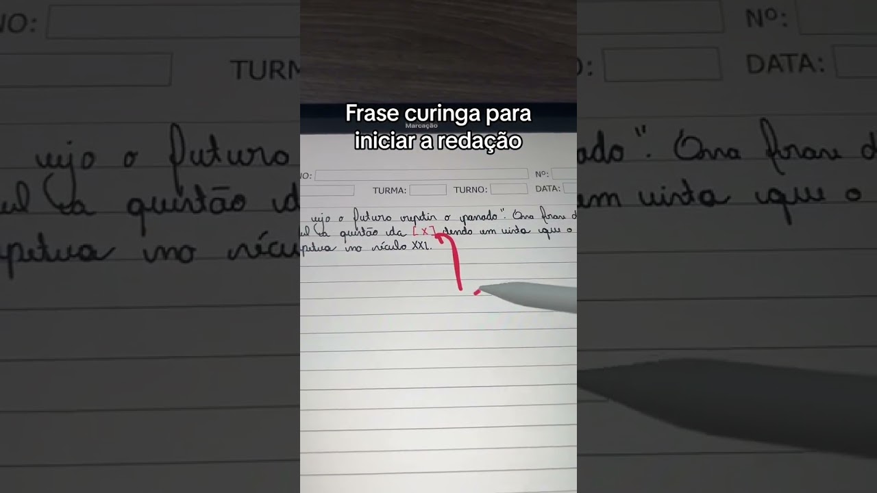 Frase curinga para iniciar a reda&ccedil;&atilde;o