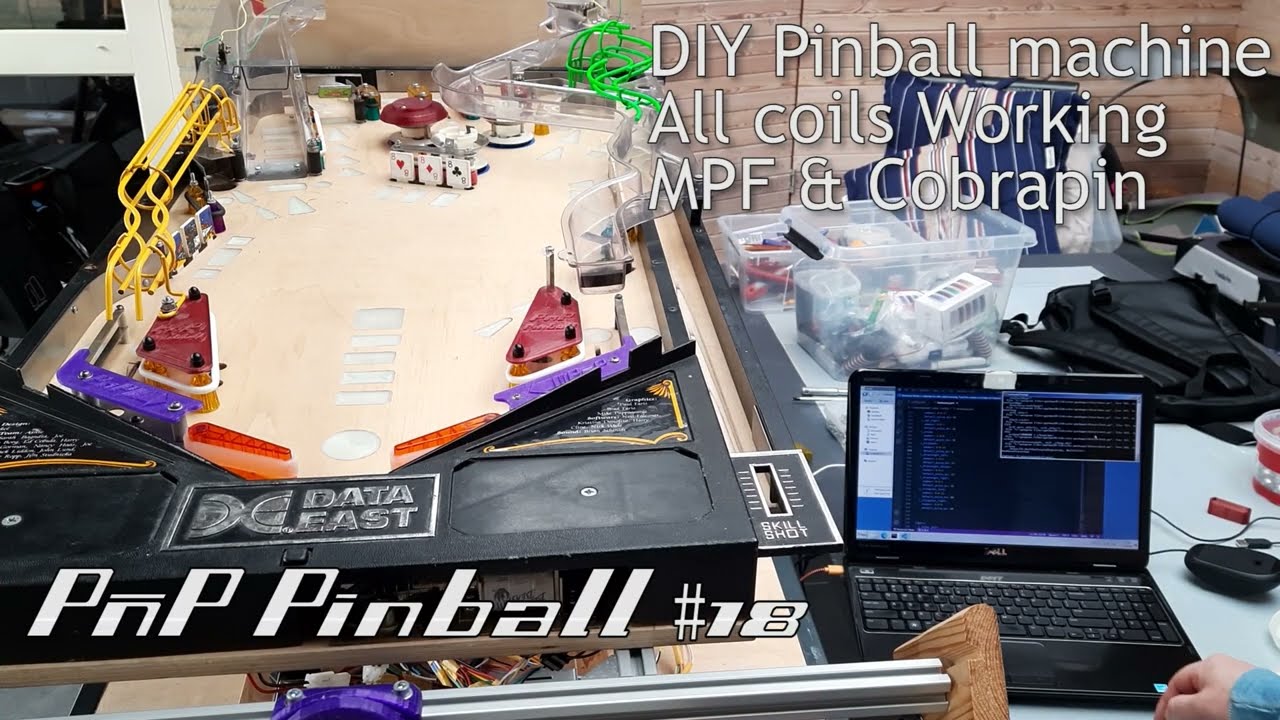 PnP Pinball #18 Playfield working with MPF & Cobrapin | Building DIY pinball homemade exit arduino