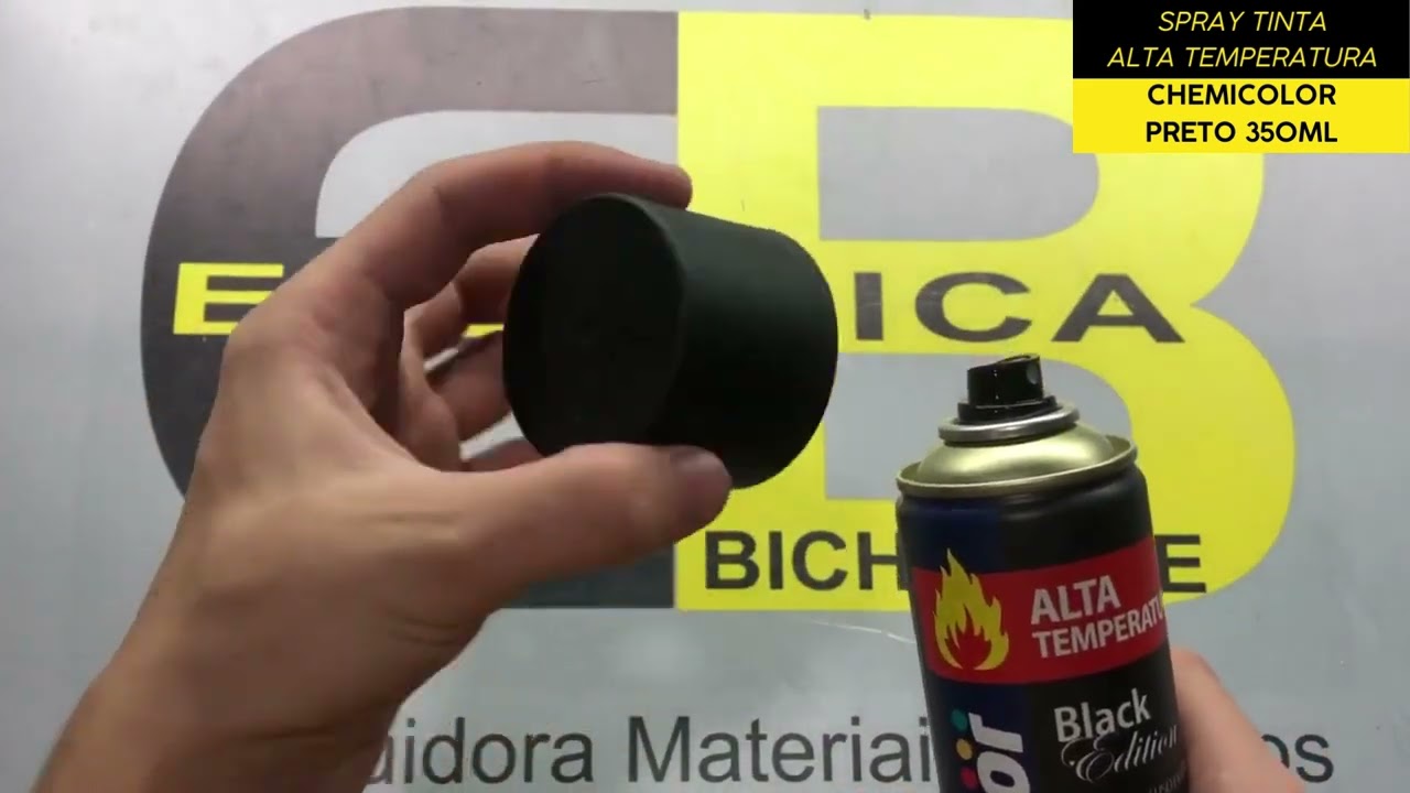 SPRAY TINTA ALTA TEMPERATURA PRETO 350ML - CHEMICOLOR / EL&Eacute;TRICA BICHUETTE