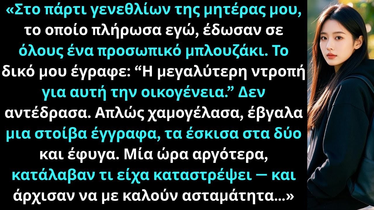 «Στο οικογενειακό πάρτι, οι γονείς μου με είπαν τη μεγαλύτερη ντροπή της οικογένειας, οπότε εγώ τότε