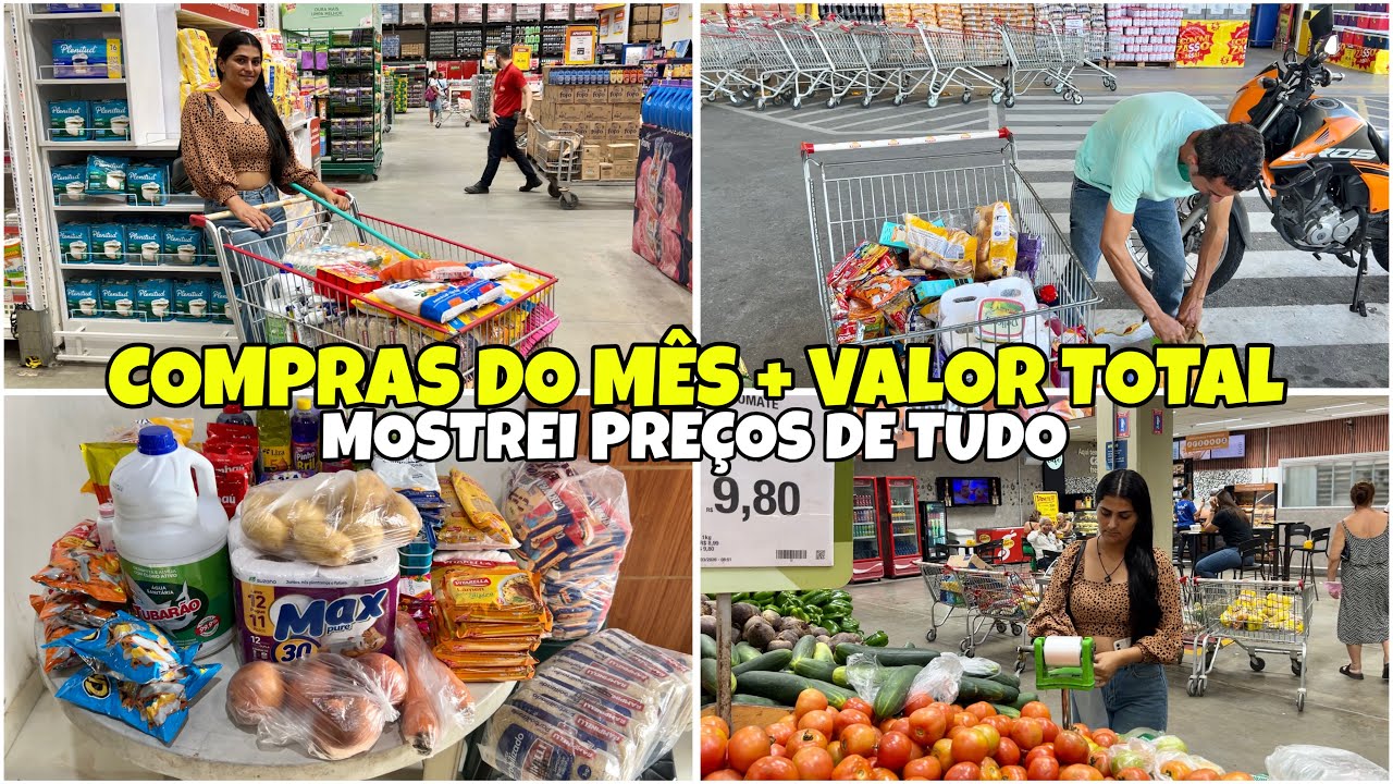 COMPRAS DO M&Ecirc;S| COMPRAMOS MUITA COISA| MERCADO ATACADISTA + QUANTO PAGAMOS