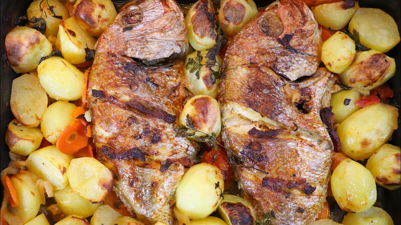 Receita de Pargo Assado no Forno com Batatinhas
