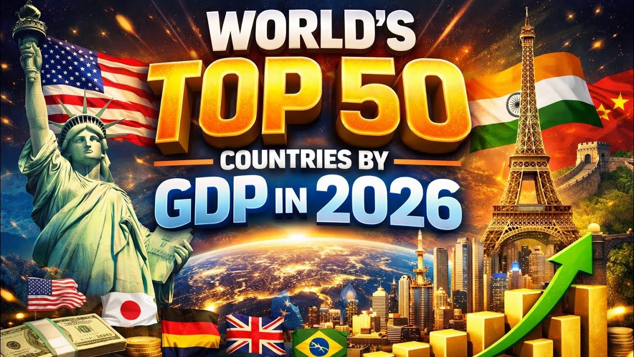 Top 50 Richest Countries in the World by GDP (2026 Rankings) #usa #russia #canada #india 