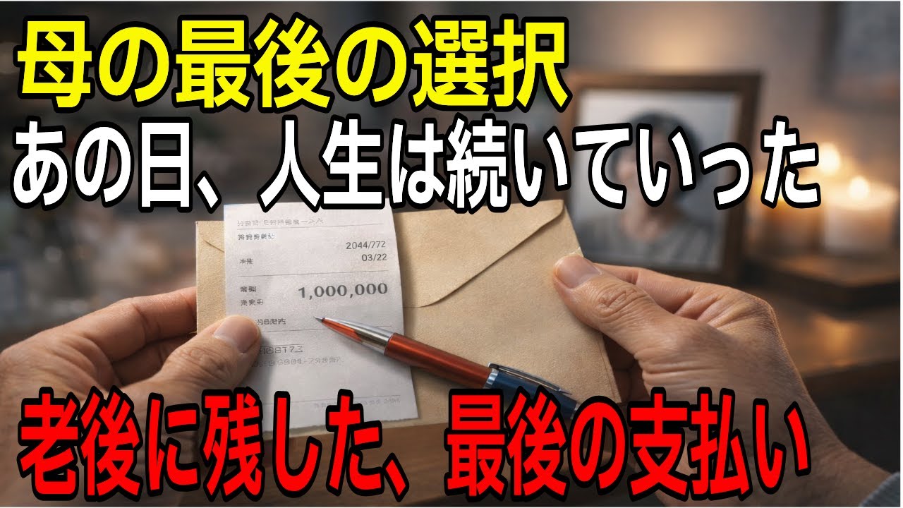 老後に残した、最後の支払い