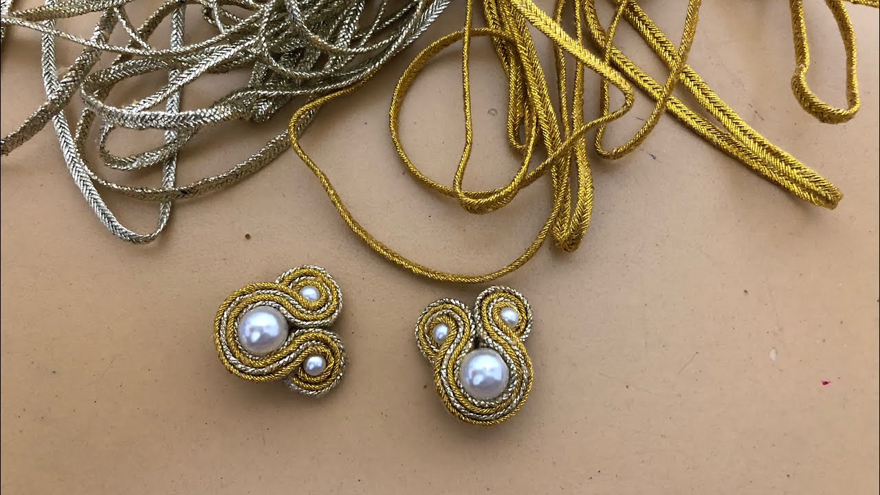 Pearl Button | Pearl DIY | Gota Button Idea | Charma Dori Button | Pearl Jewellery | Dori Jewellery 