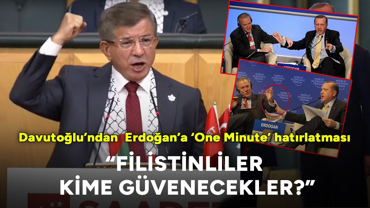 Davutoğlu’ndan Netenyehu ile el sıkışan Erdoğan’a ‘One Minute’ hatırlatması