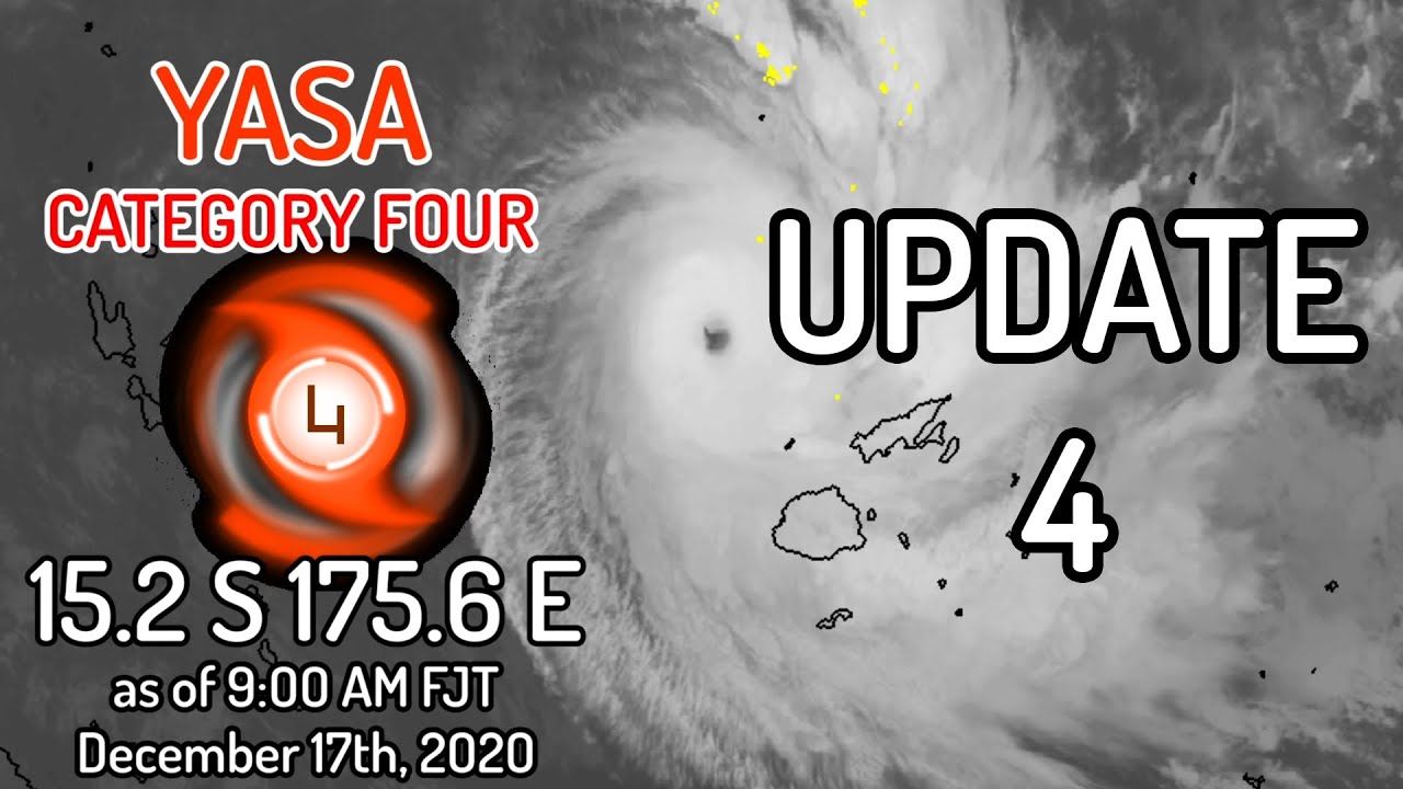 Potentially Catastrophic Cyclone Yasa About to Impact Fiji as a Category 5 on the Australian Scale
