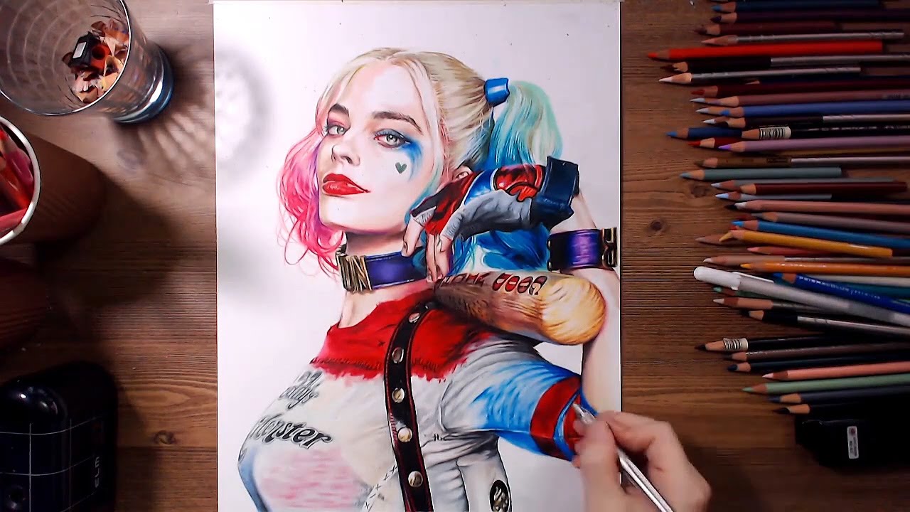 Suicide Squad : Harley Quinn (Margot Robbie) - Speed drawing