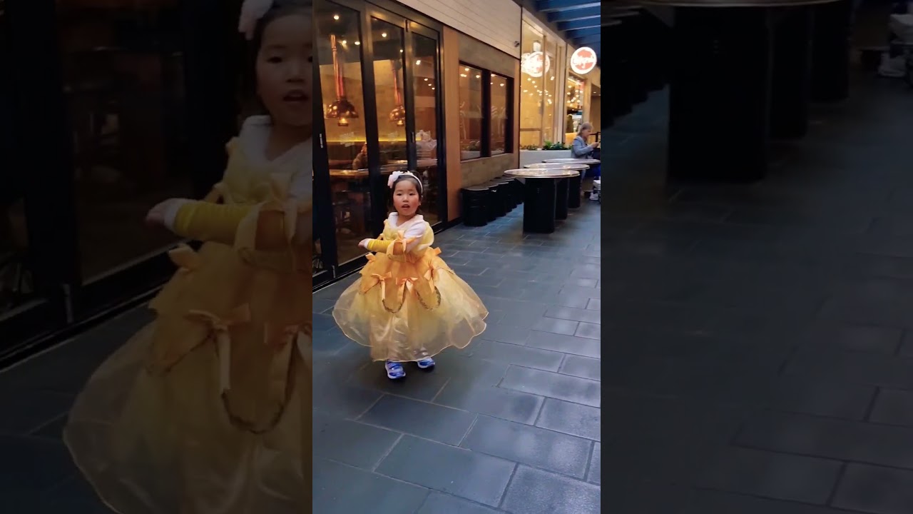 Snow White and Belle in Town #shorts #3yearsold #5y