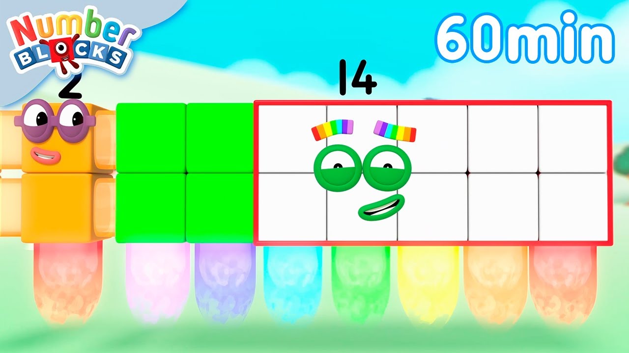 FÉRIAS DE VERÃO | Episódios completos | 123 - Aprenda a contar | Numberblocks em Português Brasil