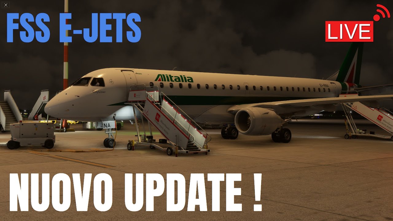 FSS E-JETS 190-195 NUOVO EXPERIMENTAL UPDATE || LO PROVIAMO DA ROMA FIUMICINO A CATANIA SU IVAO
