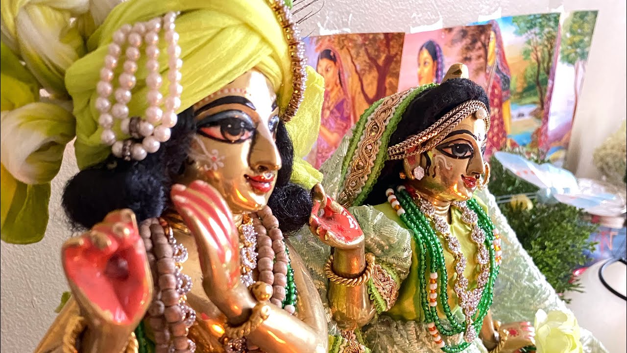 Turban (Mukut) making tutorial- Deity worship: Sri Sri Radha Krishna Nitya sewa