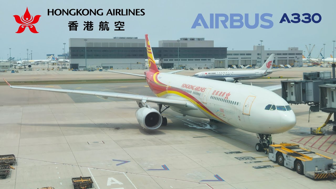 Hong Kong Airlines A330-300 Landing at Taipei, Hong Kong to Taipei