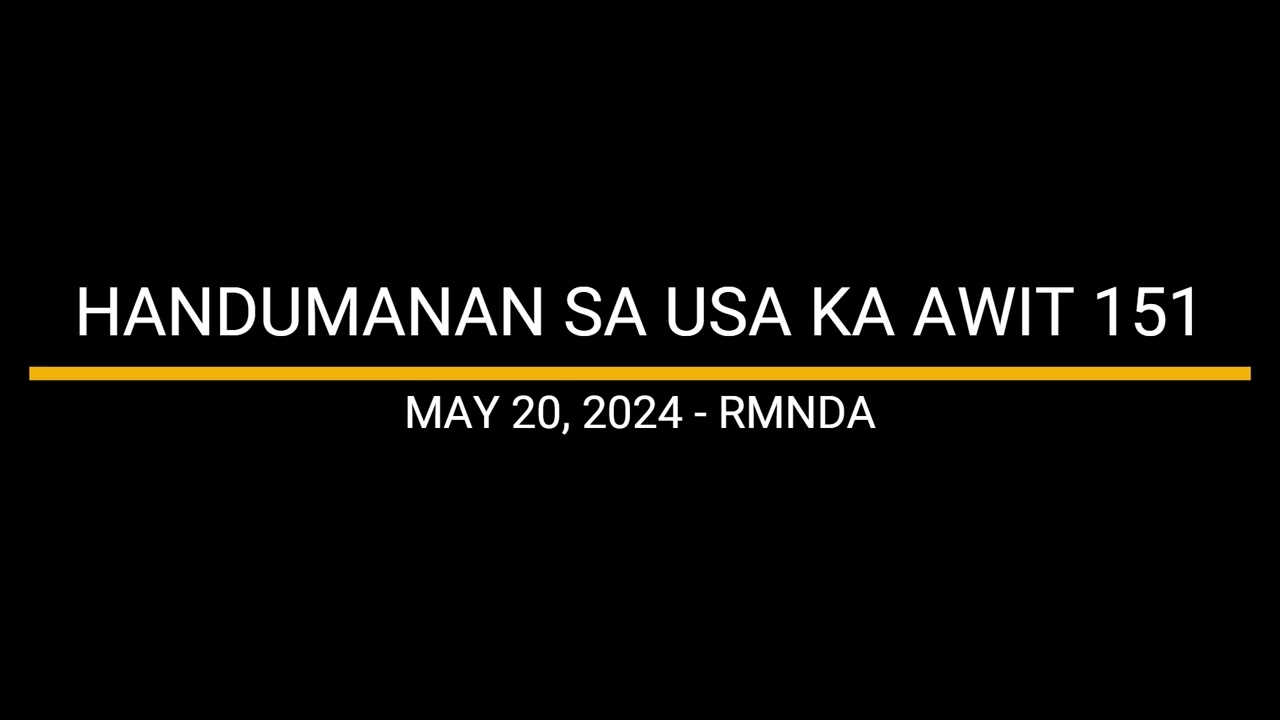 HANDUMANAN SA USA KA AWIT 151