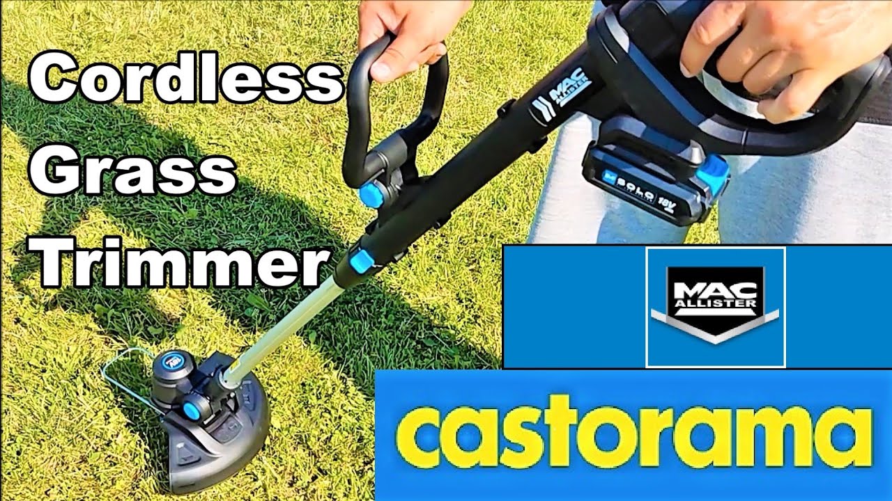 Cordless Grass Trimmer MAC ALLISTER MGT 1825 Li Castorama Unboxing Testing