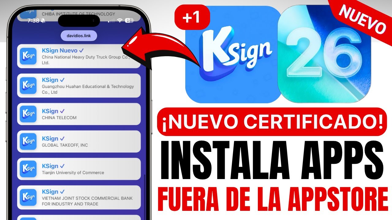 NEW CERTIFICATION! Install Apps OUTSIDE the APP STORE with KSIGN on ANY iOS Version