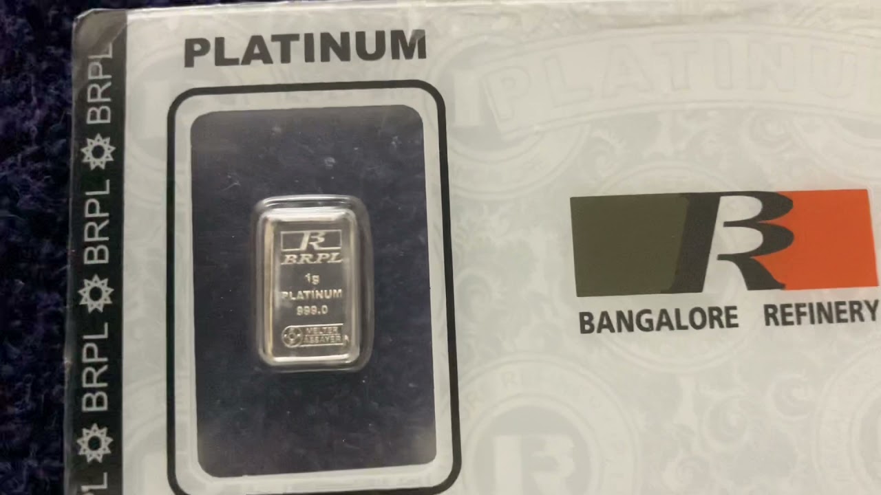 BRPL 1 gram Platinum bar