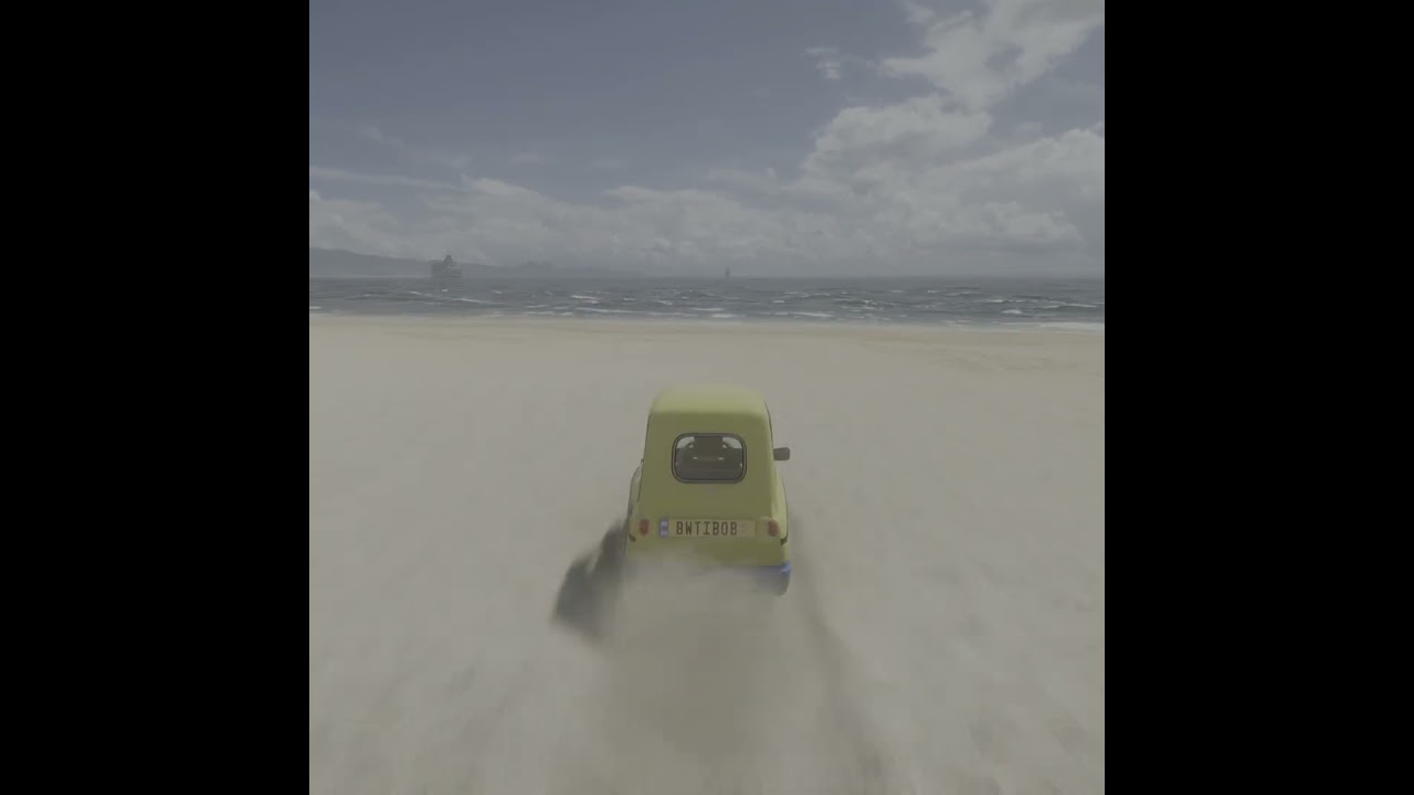 Can the peel p50 swim in forza horizon five???