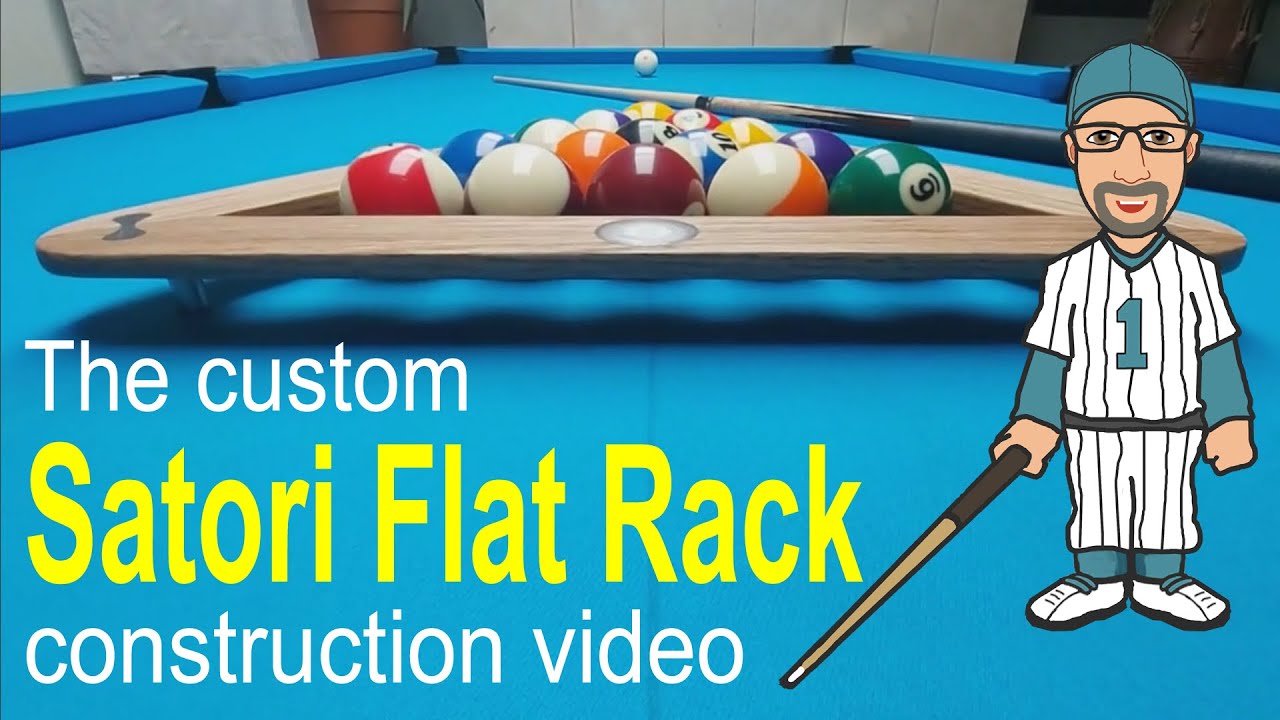 Satori Flat Rack, pool billiard custom wood ball rack