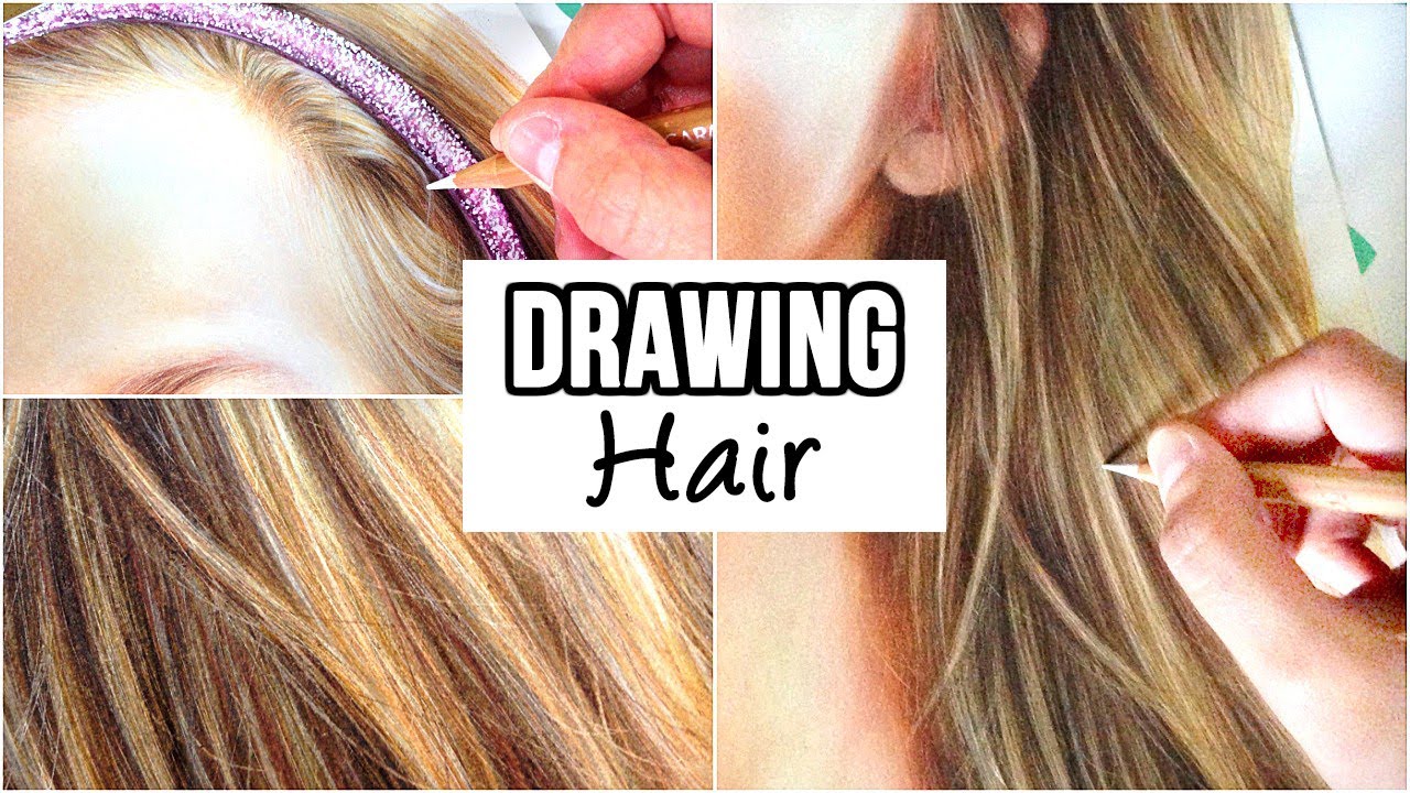 How to Draw Realistic Hair with Coloured Pencils | Drawing tutorial- Step by Step