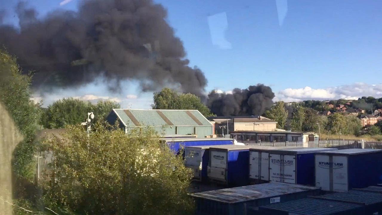 Shoe Factory Fire Fills Air With Black Smoke