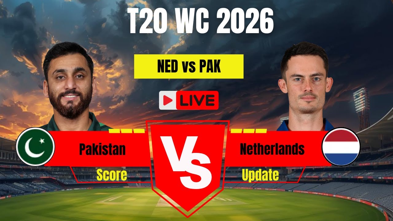 Pakistan vs Netherlands live | NED vs PAK, 1st T20 | T20 WC 2026 | Score update & Bangla commentary