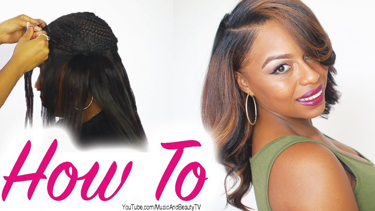 Sew-in with Leave Out - FULL BANG - How To Step By Step