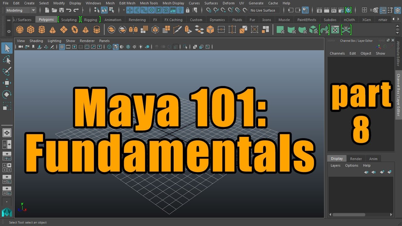 Maya 101 - Fundamentals 08 - Introduction to Lights, 3-point Lighting