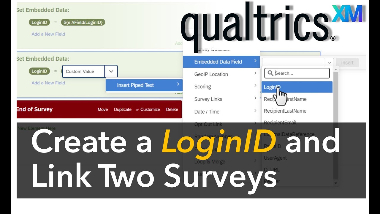 Qualtrics - How to Link Two Surveys by Storing Respondent IDs in Contact List