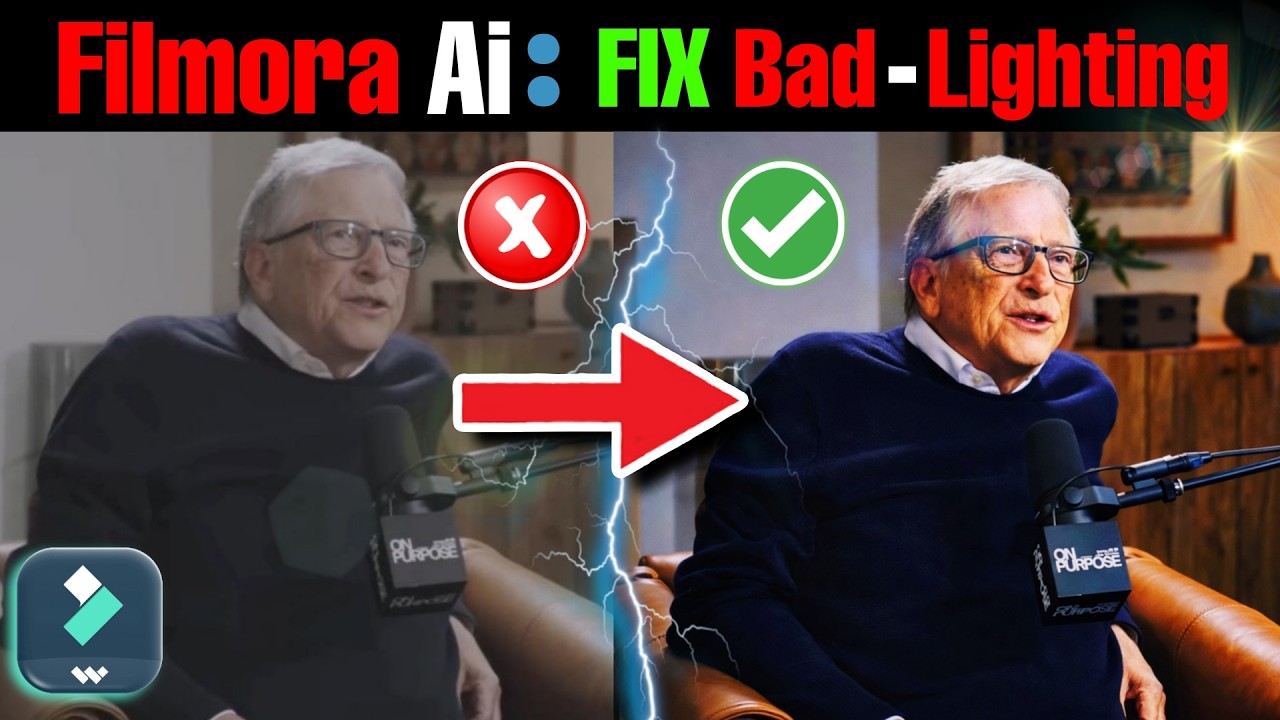Filmora Ai Relight tutorial | How to Fix Bad Lighting in Filmor | Filmora 15 Colour Grading Tutorial