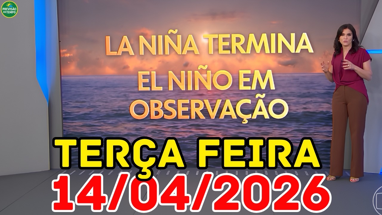 PERIGO EM 10 ESTADOS: Alerta de temporais e muita chuva | Previs&atilde;o do Tempo Jornal Nacional 14/04