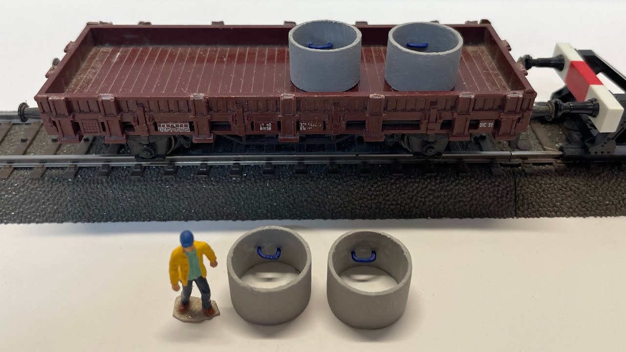 „Betonschachtringe“ für die Modelleisenbahn selbst erstellen