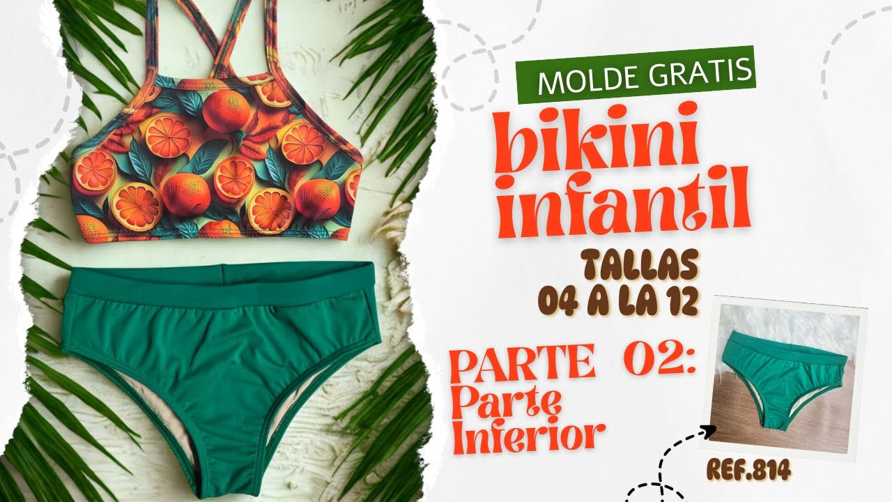 Cómo Hacer Bikini Infantil Paso a Paso con Molde Gratis – Braguita Ref. 814