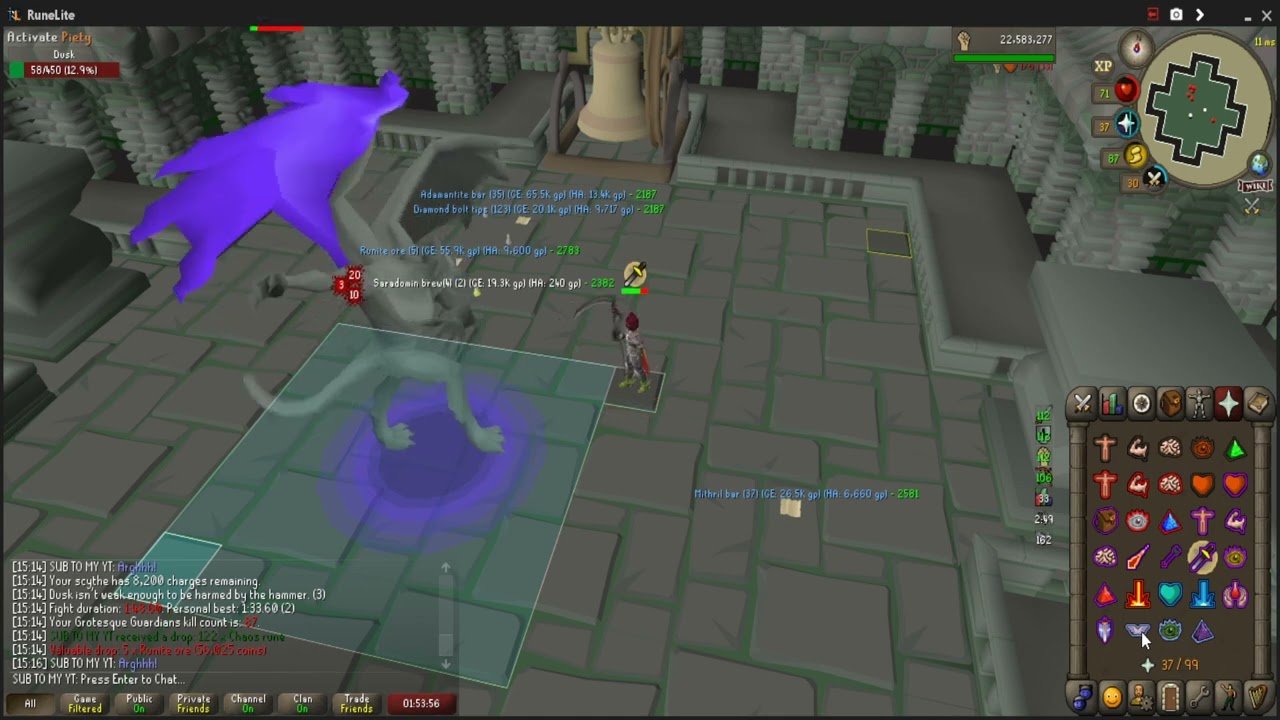 Perfect Grotesque Guardian 2 &    'til Dawn | QCS OSRS Gameplay | OSRS |