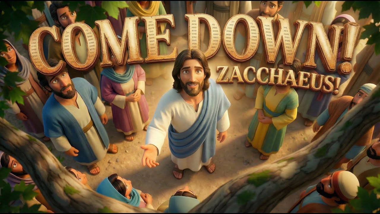 Zacchaeus, Come Down Quickly! 🏃‍♂️ Animated Bible Song for Kids 🎶