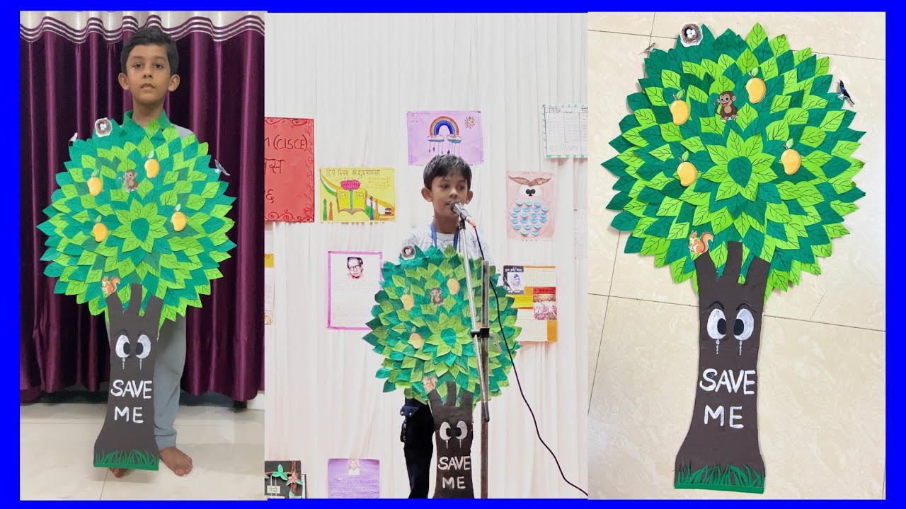 पेडों का संदेश | Save Tree Save Nature | Tree costume | Fancy dress competition | speech on tree |