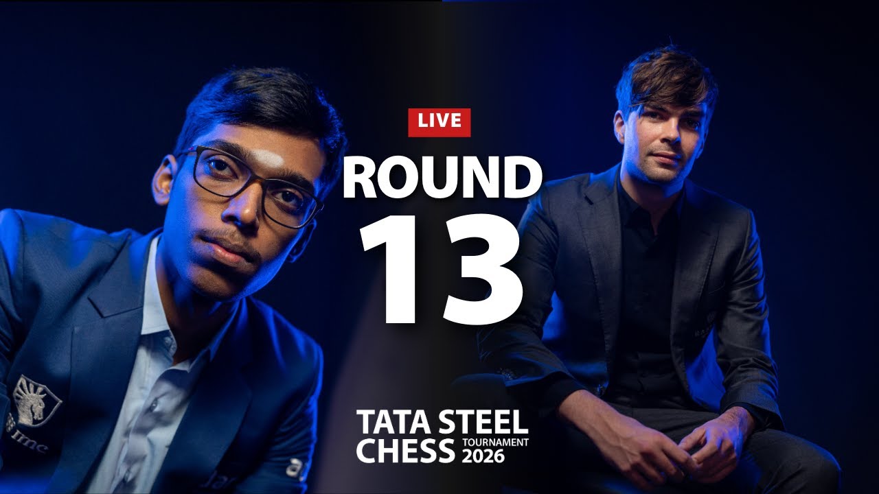 Praggnanandhaa - Van Foreest | Round 13 | Tata Steel Chess Tournament 2026