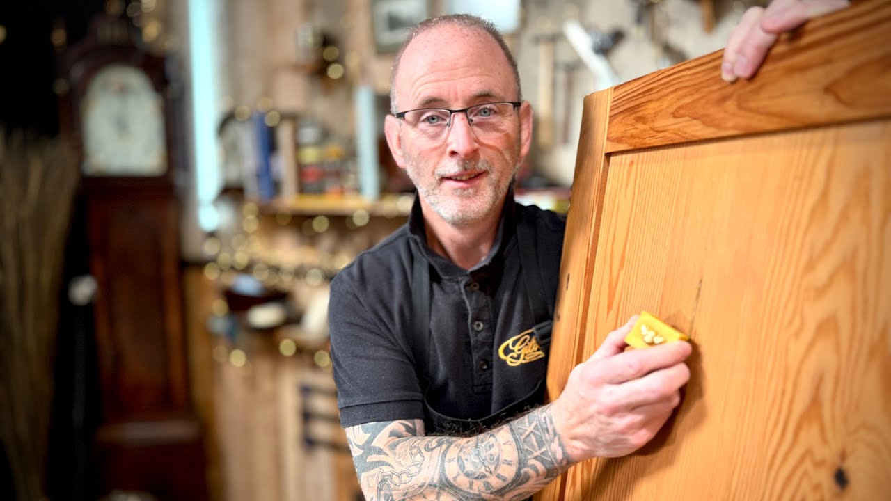 Repairing furniture scratches with solid Beeswax