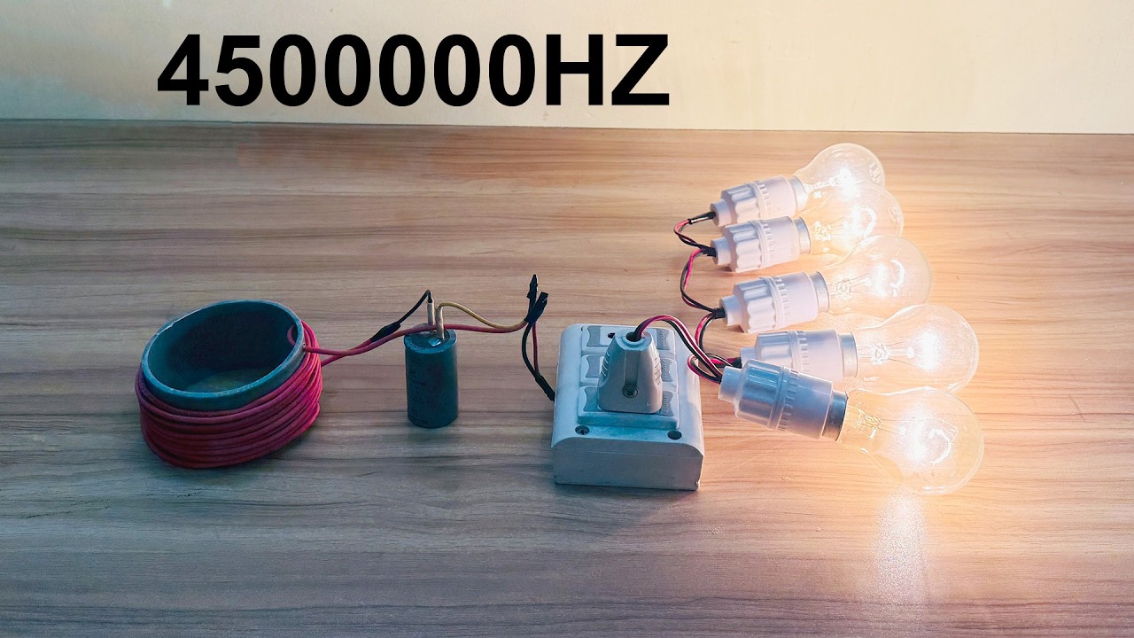Free electricity 240v AC 4500000HZ energy generator magnetic copper wire at home 2026