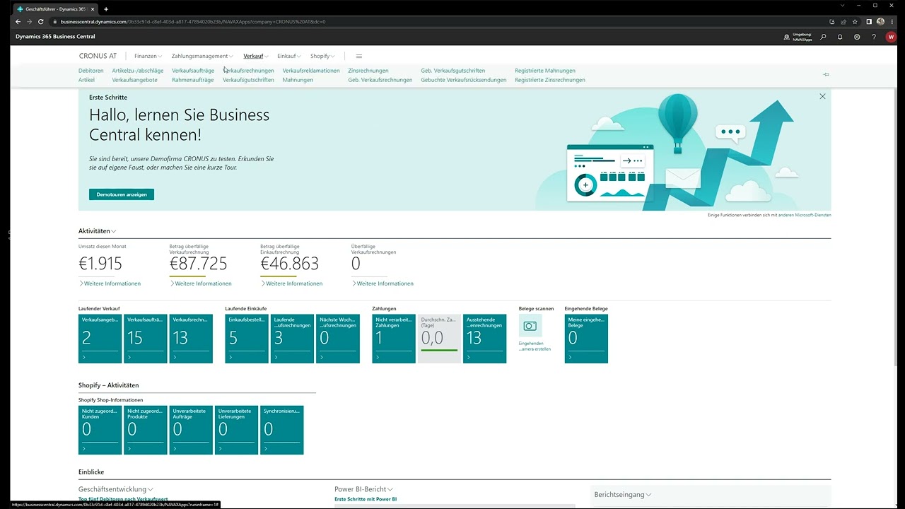 NCDT Document Text App f&uuml;r Microsoft Dynamics 365 Business Central Demo DE