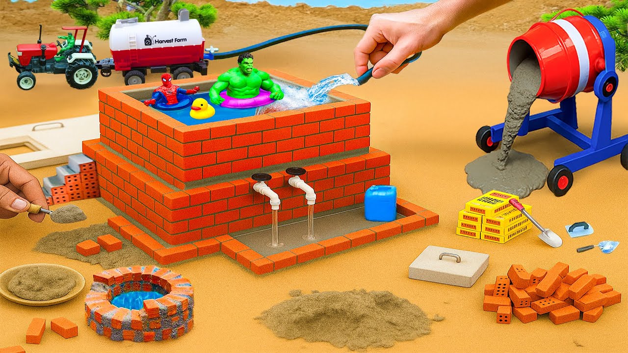 DIY Construction Science Project - How to Build a Clean Water Tank When Well Water Is Flood Destroys